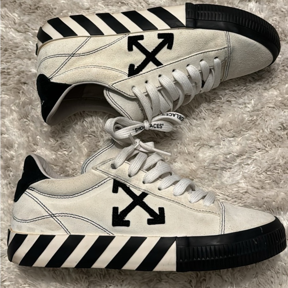 Off White Suede Sneakers